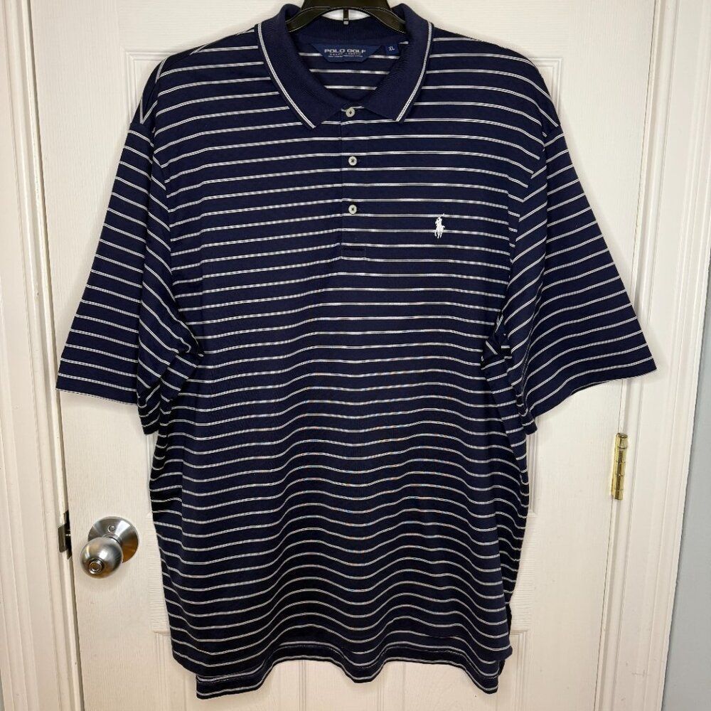 Polo Golf Ralph Lauren 100% Pima Cotton Navy Blue Polo Shirt Size XL